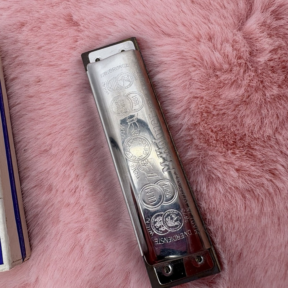 M. Hohner Marine Band Harmonica No. 1896 A440 Key of A made in Germany w/‎ Box - Picture 4 of 6